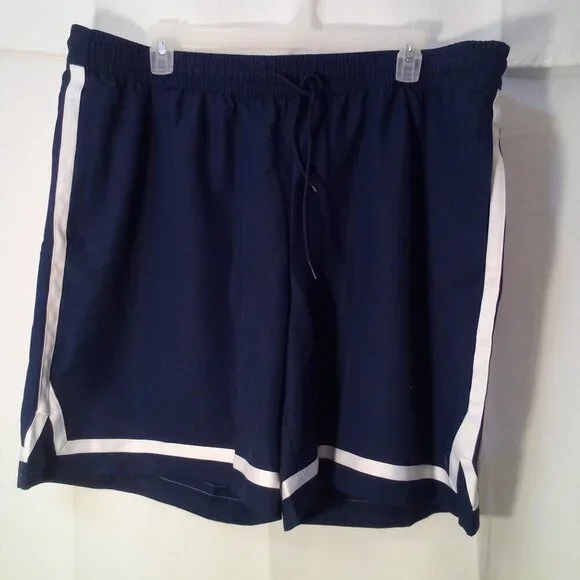 Xersion Shorts Men 3XL Stretch Waist Above Knee Pockets Blue - Picture 2 of 13